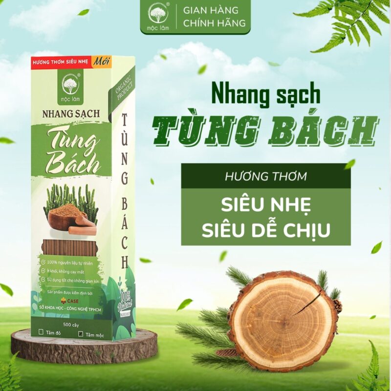 Nhang Thơm Tùng Bách - mùi hương tự nhiên siêu dễ chịu, ít khói không cay mắt