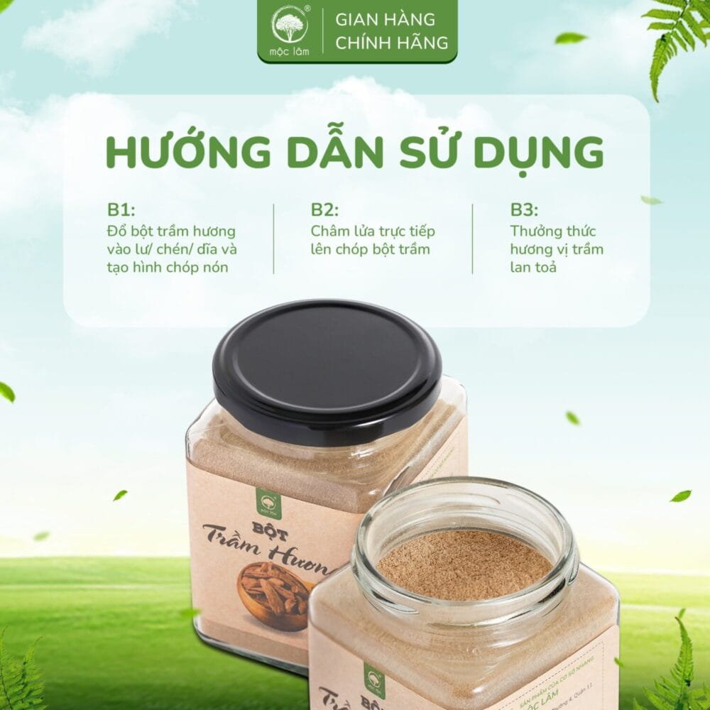 Bột trầm hương nguyên chất dùng tẩy uế - xông nhà