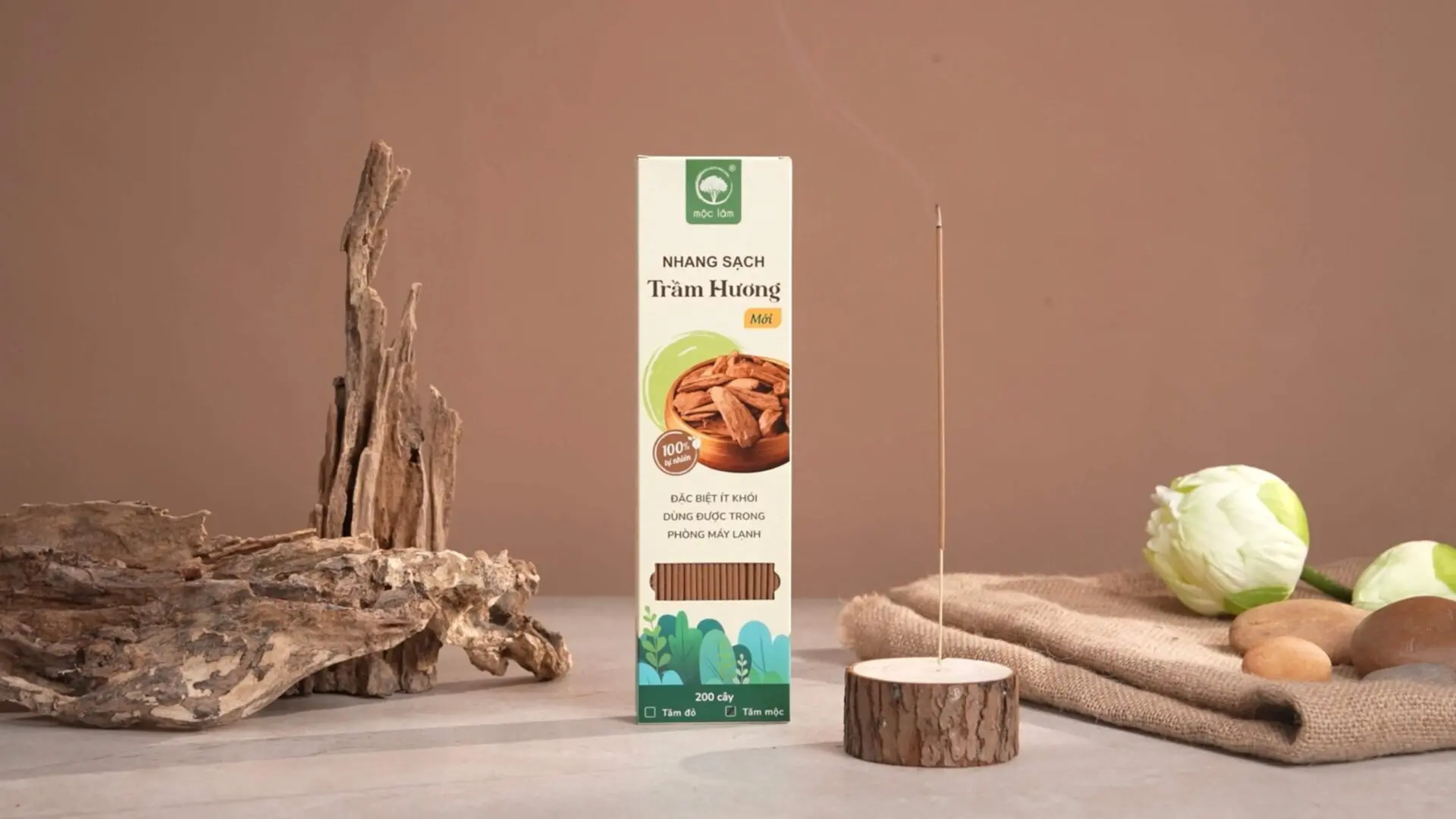 Nhang Cuốn Tàn: Lộc Hay Độc? Nhang Trầm Hương cao cấp ít khói, chuyên dùng cho phòng máy lạnh đến từ Nhang Mộc Lâm.