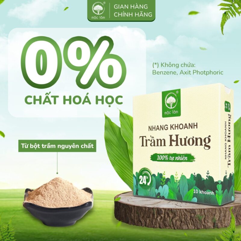 Nhang khoanh trầm Hương 24 giờ dòng cao cấp, ít khói chuyên dùng cho phòng máy lạnh từ nhang mộc lâm