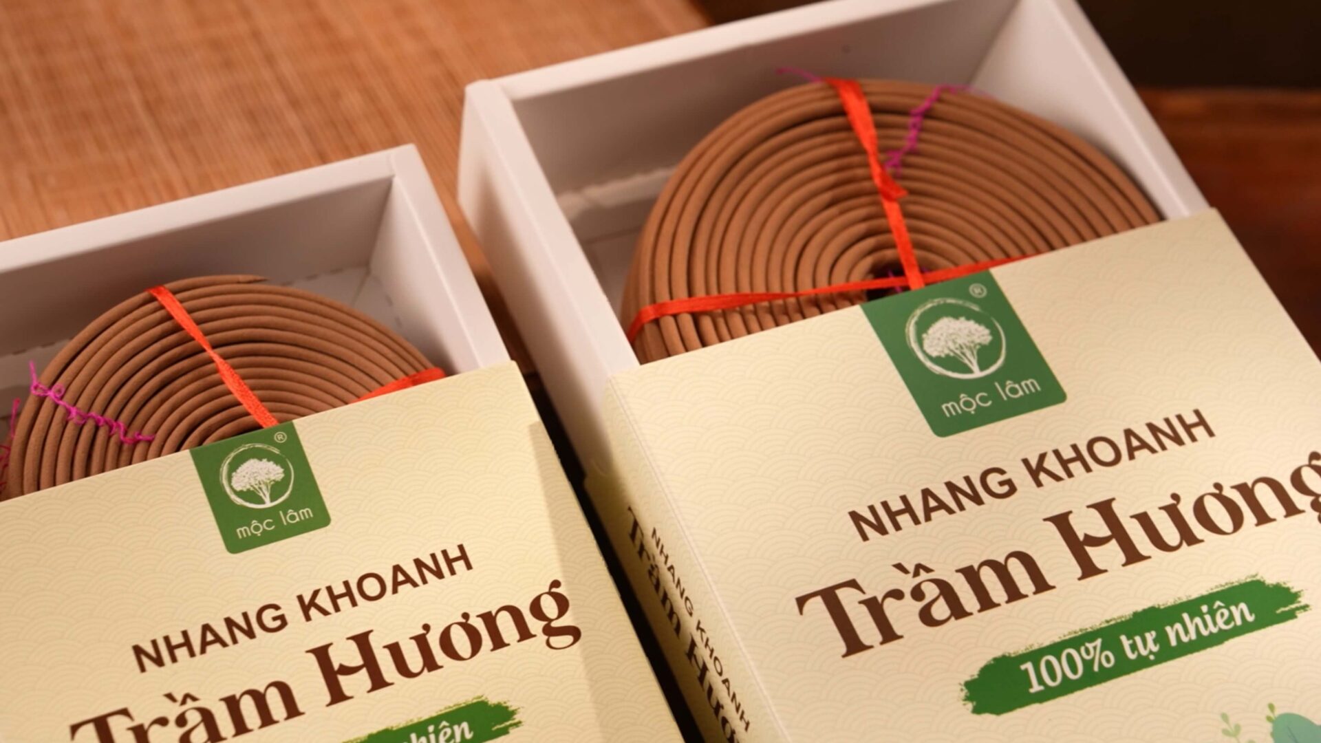 Nhang Khoanh Trầm Hương Cao Cấp của Mộc Lâm có thành phần 100% tự nhiên, an toàn cho sức khỏe - không hóa chất độc hại