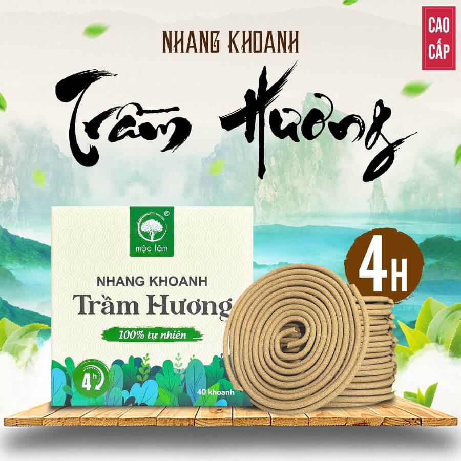 Nhang Khoanh Trầm Hương thư giãn 4 giờ