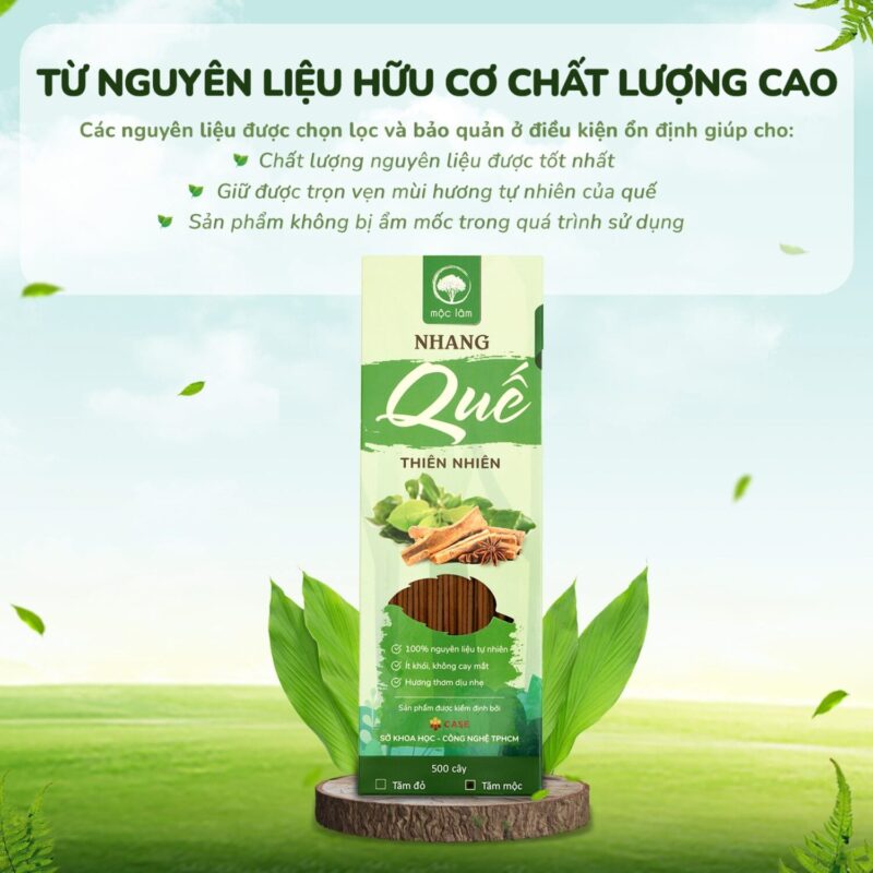 Nhang Quế cao cấp - ít khói,100% tự nhiên không pha trộn hóa chất độc hại