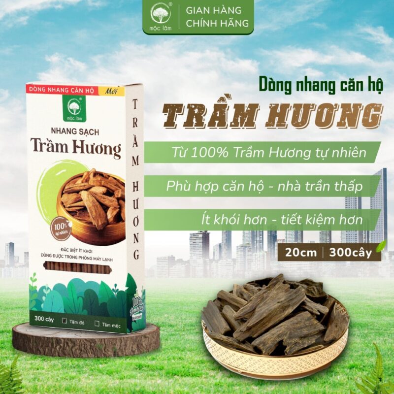 Nhang trầm hương sạch chuyên dùng cho căn hộ - chung cư, không gây khói nhiều và an toàn cho sức khỏe