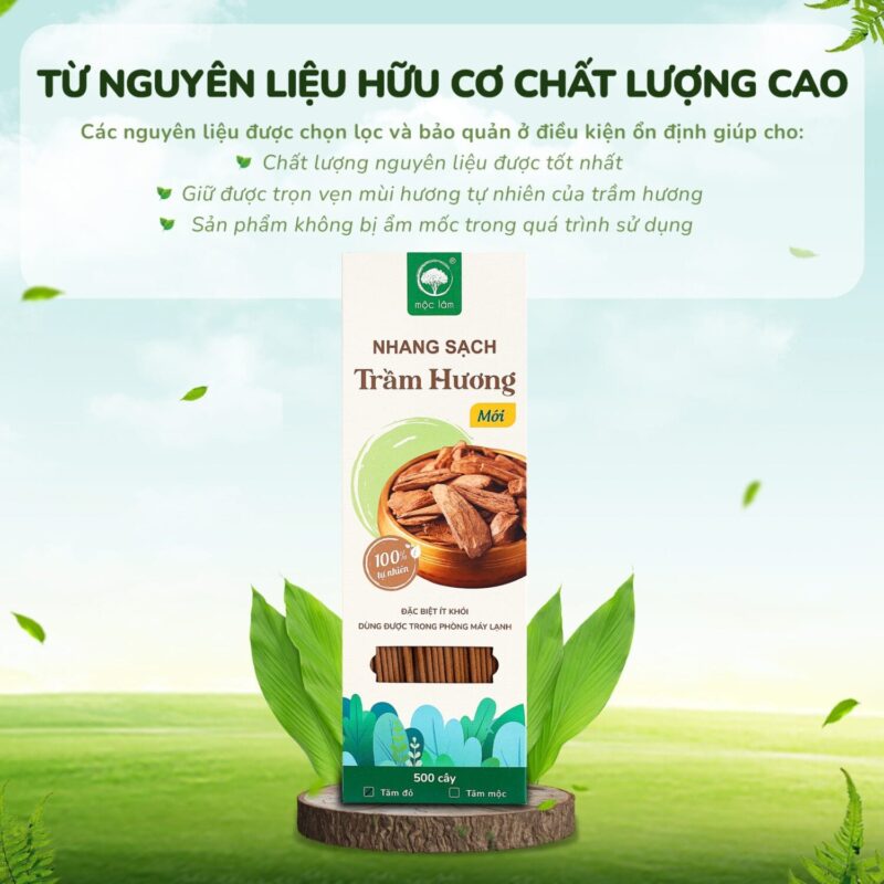 Nhang Trầm hương tự nhiên, không khói nhiều và chuyên dùng cho phòng máy lạnh
