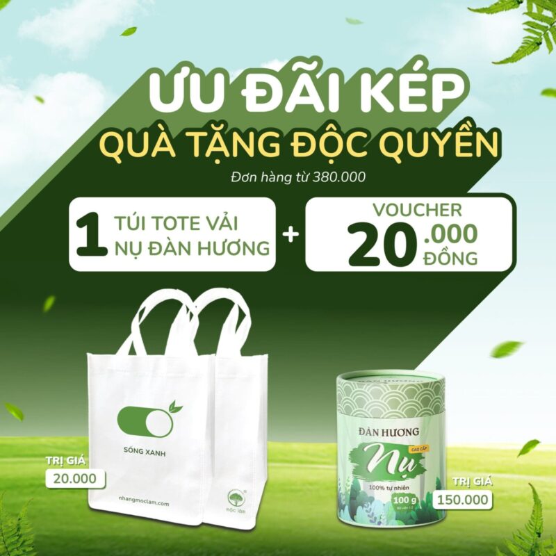 Chương trình khuyến mãi tặng Nụ Đàn Hương cho đơn hàng từ 380.000