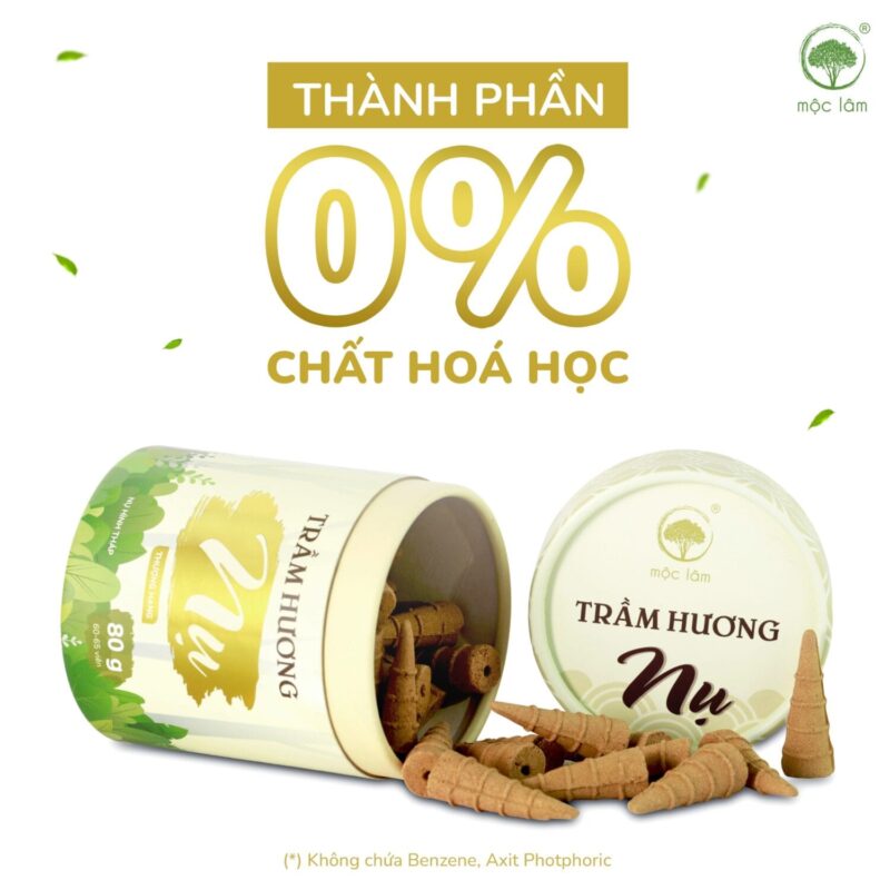 Nhang nụ Trầm Hương khói ngược thượng hạng của mộc lâm, dùng xông nhà - thanh tẩy.