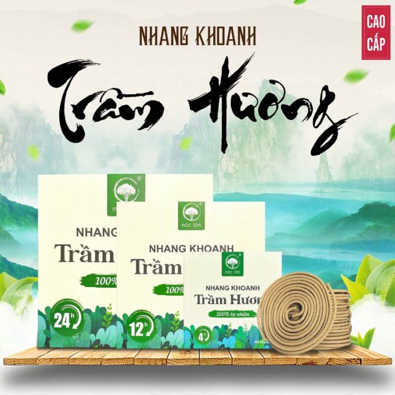Nhang Khoanh Trầm Hương 24 giờ, 12 giờ và 4 giờ