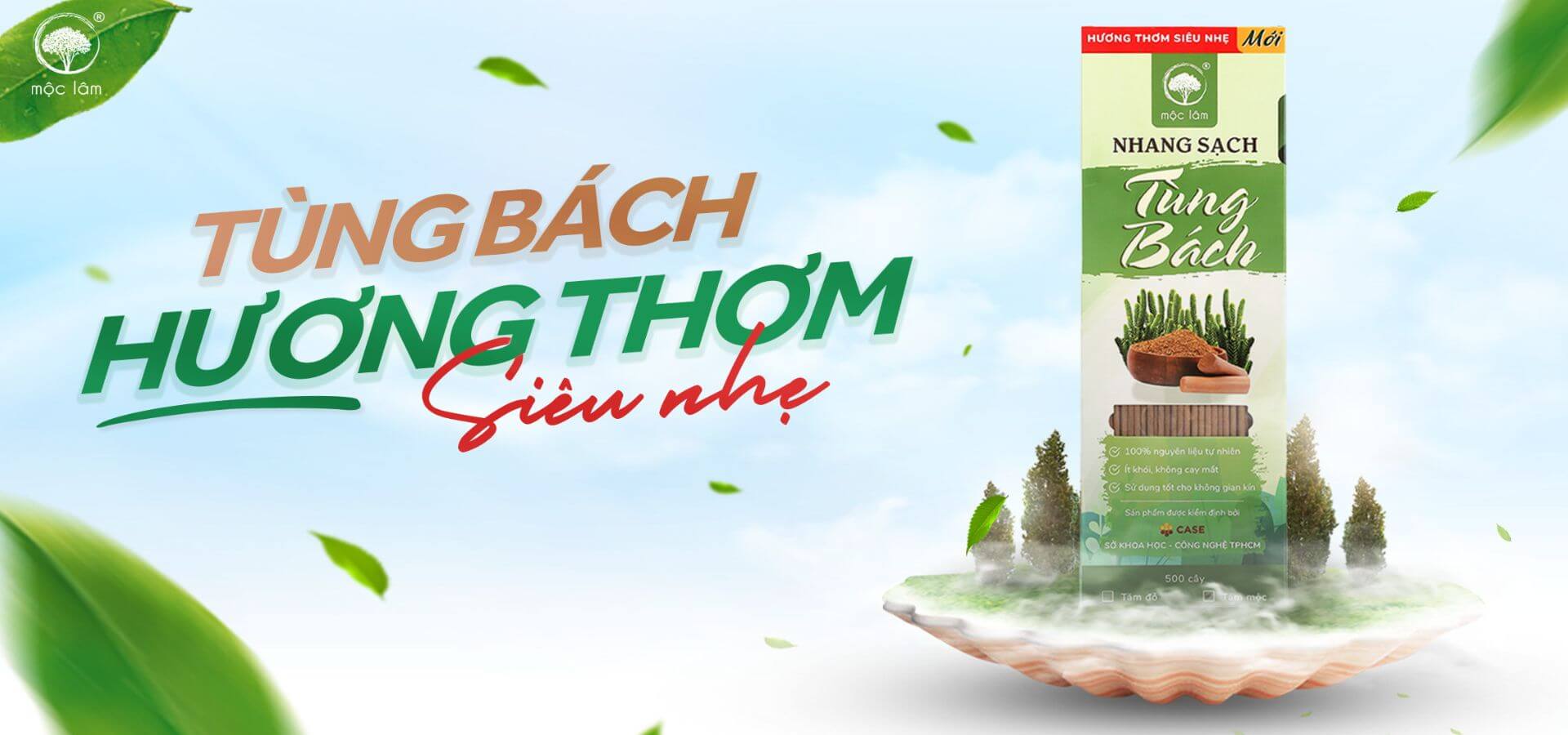 Nhang Sạch Tùng Bách thơm siêu nhẹ, không hóa chất độc hại