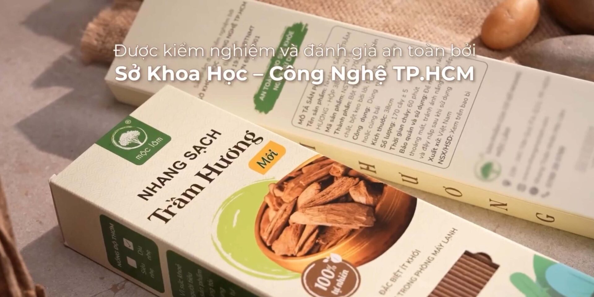 Nhang Trầm Hương cao cấp ít khói, chuyên dùng cho phòng máy lạnh đến từ Nhang Mộc Lâm.