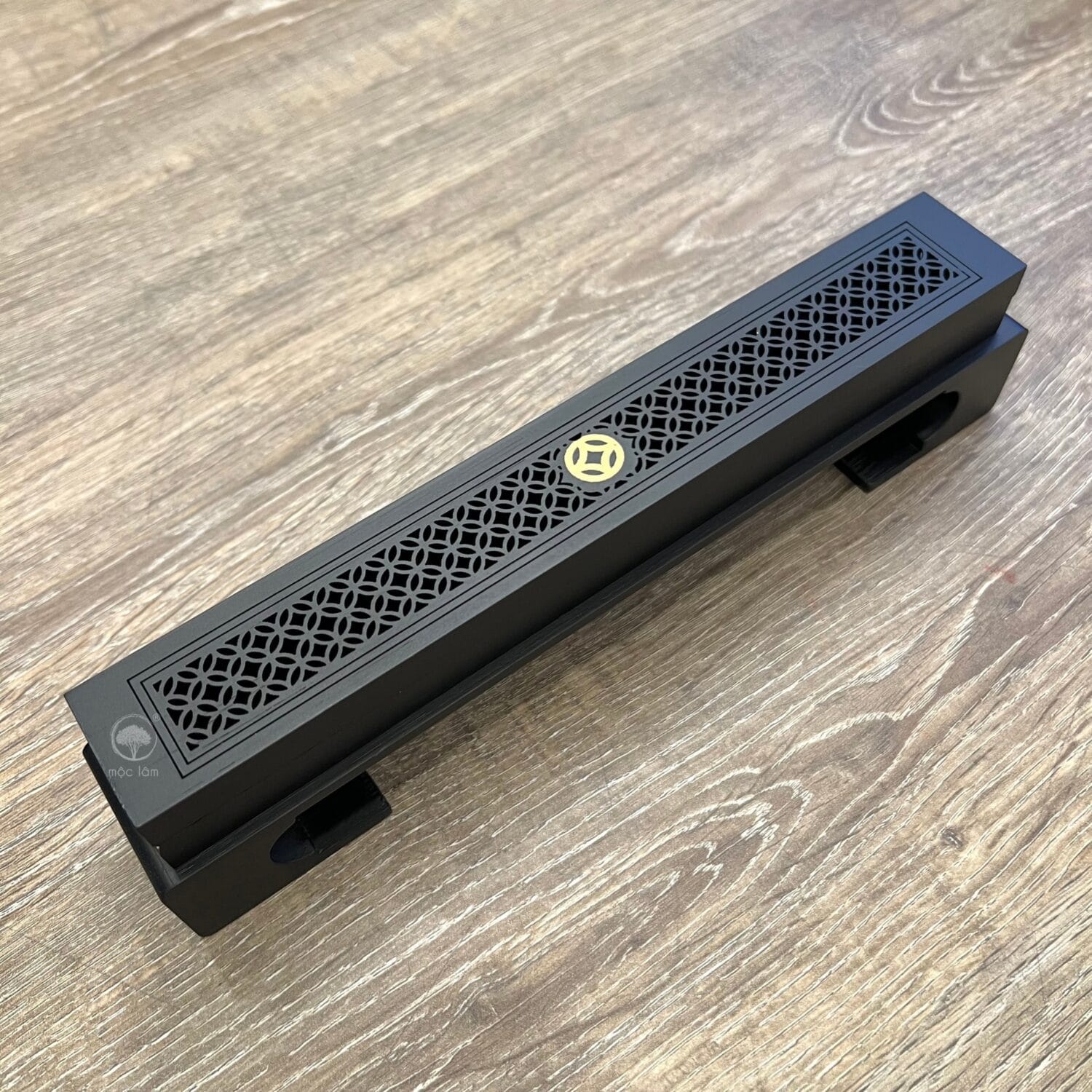 Hộp đốt Trầm không tăm gỗ cao cấp, họa tiết in, kèm đế Hộp đốt Trầm không tăm gỗ cao cấp, họa tiết in, kèm đế