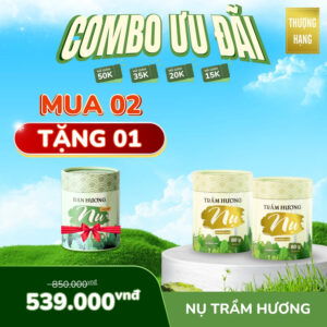 nhang nụ trầm hương thượng hạng Mộc Lâm, thơm dịu nhẹ, thành phần tự nhiên, mua 2 tặng 1 hộp nụ đàn hương