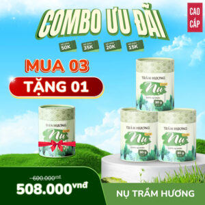 nhang nụ trầm hương cao cấp Mộc Lâm, thơm dịu nhẹ, thành phần tự nhiên, mua 3 tặng 1 hộp nụ đàn hương