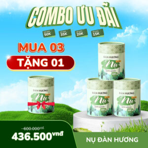 nhang nụ đàn hương cao cấp Mộc Lâm. combo mua 3 hộp tặng 1 hộp