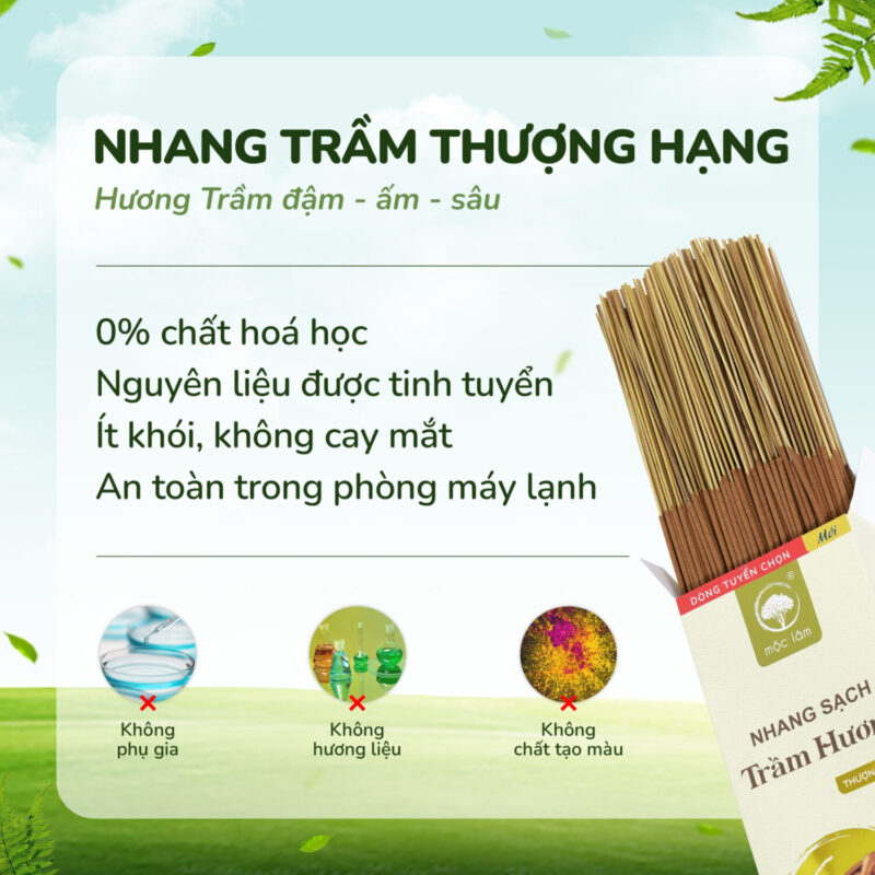 NHANG TRẦM HƯƠNG THƯỢNG HẠNG - DÒNG TUYỂN CHỌN CỦA NHANG MỘC LÂM
