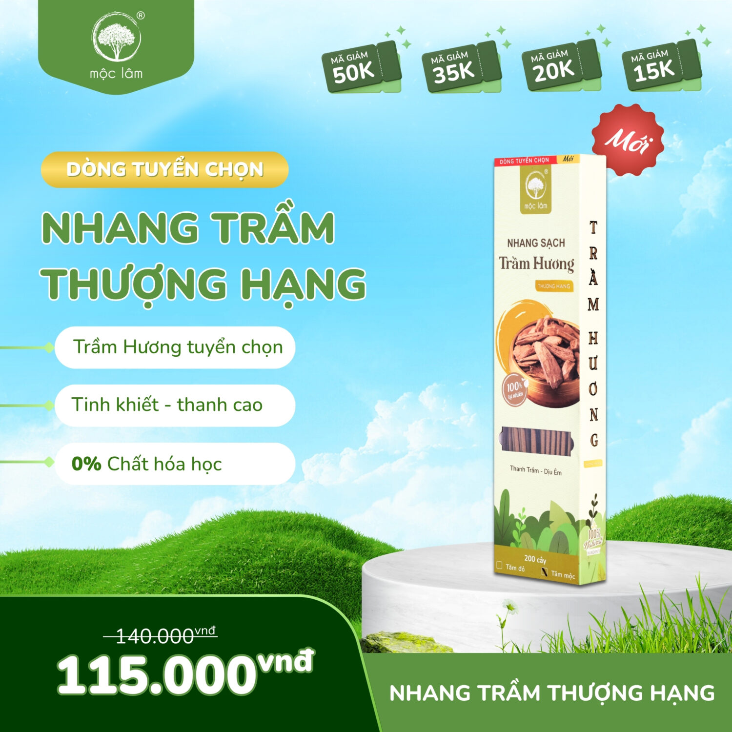 NHANG TRẦM HƯƠNG THƯỢNG HẠNG - DÒNG TUYỂN CHỌN CỦA NHANG MỘC LÂM