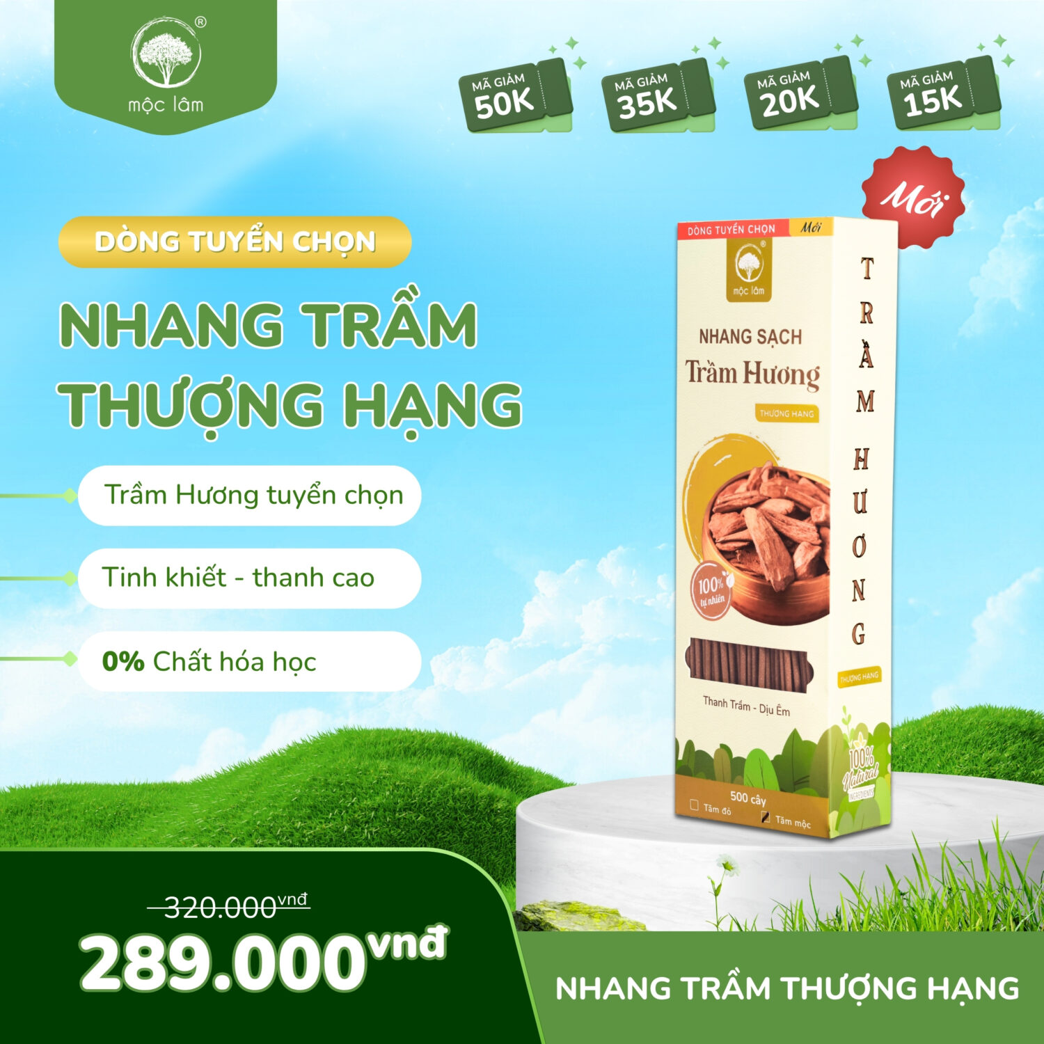 NHANG TRẦM HƯƠNG THƯỢNG HẠNG - DÒNG TUYỂN CHỌN CỦA NHANG MỘC LÂM