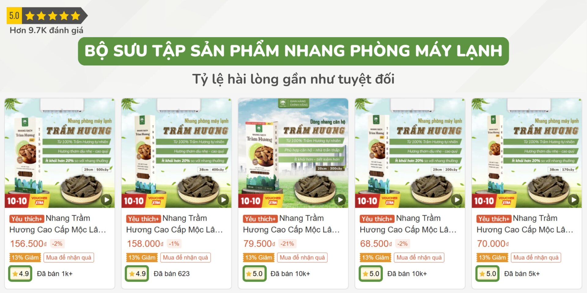 Bộ sưu tập Nhang Phòng Máy Lạnh của Mộc Lâm được Khách hàng đánh giá cao