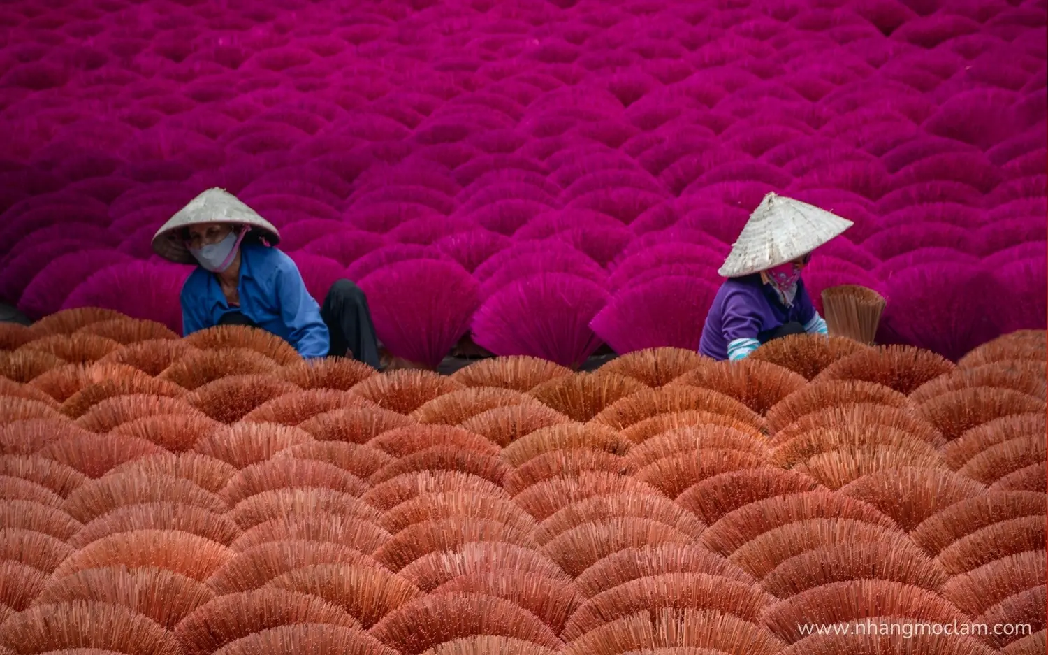 Nhang Sạch Mua Ở Đâu? Cách Chọn Nơi Mua Uy Tín Tăm nhang nhuộm màu đỏ truyền thống và được phơi khô cẩn thận