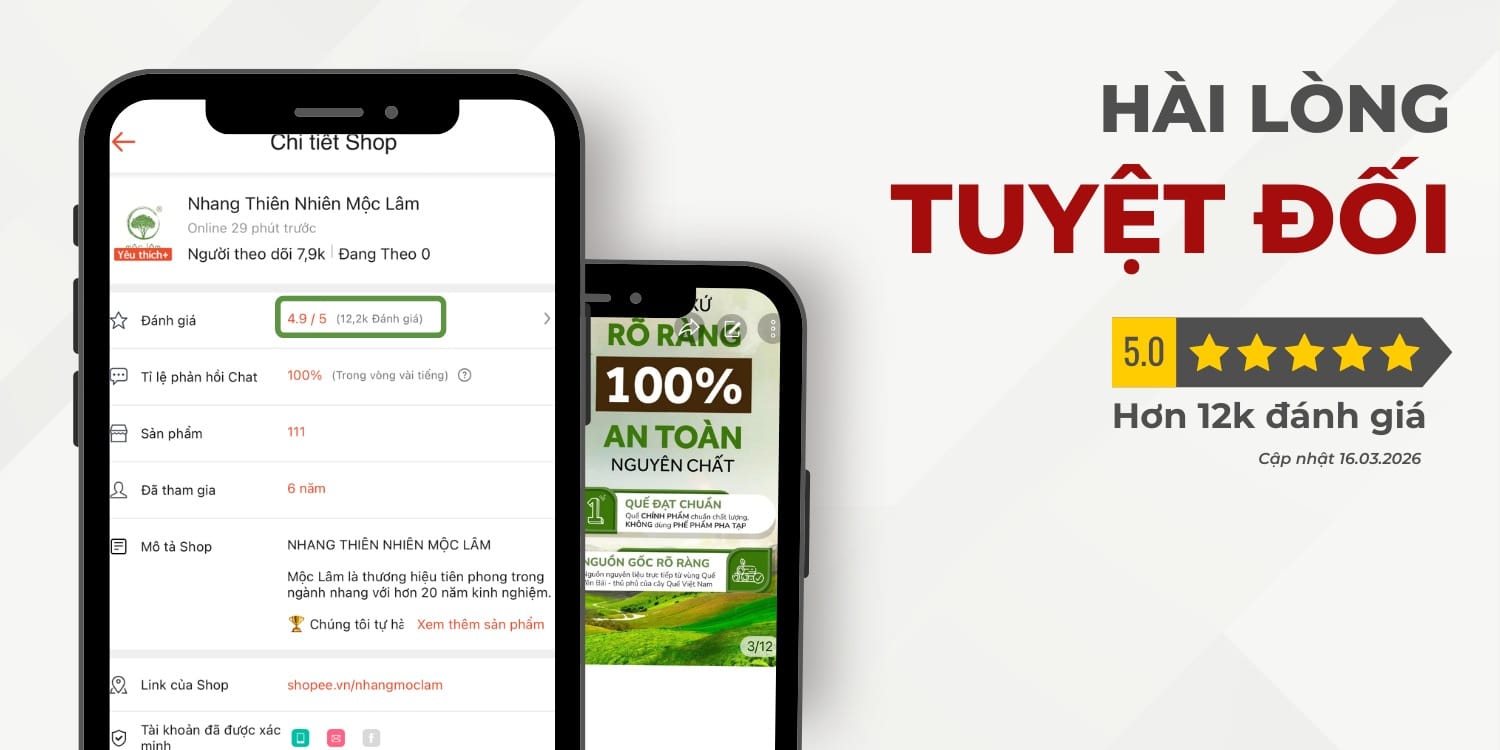 Thương hiệu nhang sạch uy tín- Nhang Mộc Lâm cập nhật lượt đánh giá