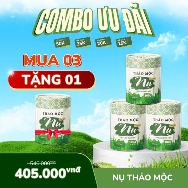 Nhang Nụ Thảo Mộc Cao Cấp Mộc Lâm - deal hot mua 3 tặng 1