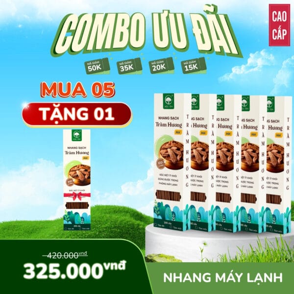 Ưu đãi hấp dẫn MUA 5 TẶNG 1 - Nhang Trầm Hương Tự Nhiên của Mộc Lâm